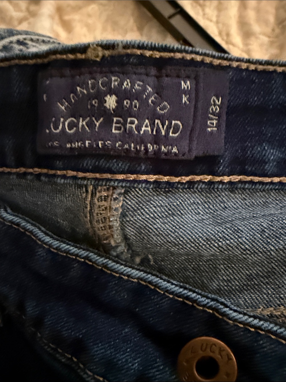 Lucky Brand Men's Dark Blue Denim Jeans